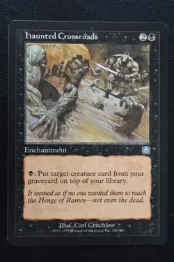 Magic The Gathering MTG HAUNTED CROSSROADS Mercadian Masques LP Lightly Played - Image 1
