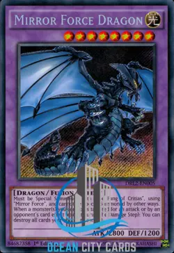 Yugioh Mirror Force Dragon DRL2-EN005 Secret Rare 1st Edition NM - Image 1