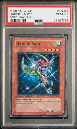 Yugioh PSA 10 2009 Harpie Lady 1 DTP1-EN027 Duel Terminal Preview *7753 - Image 1