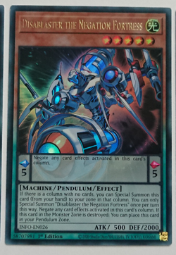 DISABLASTER THE NEGATION FORTRESS INFO-EN026 ULTRA RARE YUGIOH *NEW & MINT* - Image 1