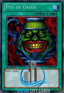 Yugioh Pot Of Greed LCJW-EN061 Secret Rare 1st Edition - Image 1