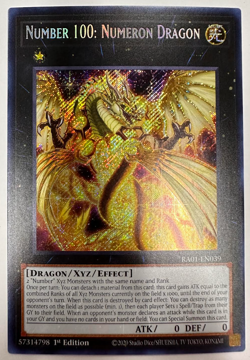 Yugioh! - Number 100: Numeron Dragon - RA01-EN039 - Secret Rare - NM/M - Image 1