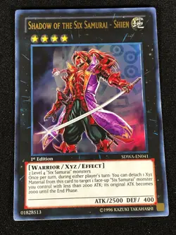Yugioh Shadow of the Six Samurai Shien SDWA-EN041 1ST ULTRA (NM) - Image 1