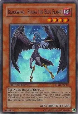 Yu-Gi-Uh Blackwing - Shura the Blue Flame RGBT-ENPP2 SUPER LIMITED - VLP - Image 1
