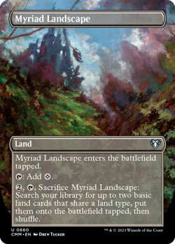 FOIL - Myriad Landscape (Borderless) - Commander Masters (CMM) - Image 1
