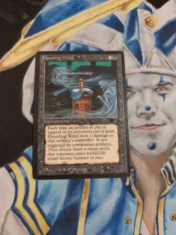 Haunting Wind MTG Antiquities Black Uncommon Moderately Played x1 GG6 - Image 1