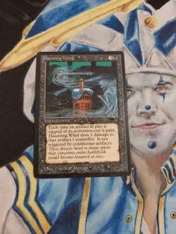 Haunting Wind MTG Antiquities Black Uncommon Moderately Played x1 GG6 - Image 2