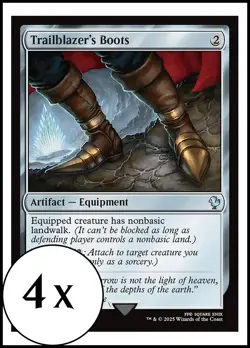 MTG - 4 x Trailblazer's Boots - Playset 4x x4 - Final Fantasy Commander - Image 1