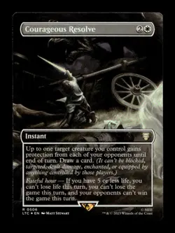 MTG - Courageous Resolve Borderless - Commander Lord Of The Rings - NM FOIL - Image 1