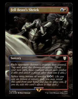 MTG - Fell Beast's Shriek - Borderless - Commander Lord Of The Rings - NM FOIL - Image 1
