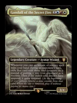 MTG Gandalf of the Secret Fire Borderless Commander Lord Of The Rings - NM FOIL - Image 1
