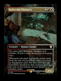 MTG - Rohirrim Chargers - Borderless - Commander Lord Of The Rings - NM FOIL - Image 1