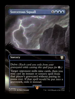 MTG - Sorcerous Squall - Borderless - Commander Lord Of The Rings - NM FOIL - Image 1