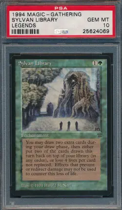 Legends Sylvan Library PSA 10 Graded Magic MTG (4069) -magicgraders- - Image 1