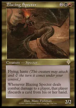 MTG: Blazing Specter [Moderately Played] Invasion Magic the Gathering CCG TCG - Image 1