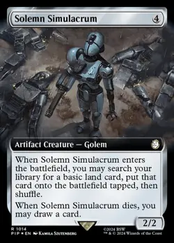 SURGE FOIL Solemn Simulacrum Fallout Magic MTG Artifact Creature CARD 1x (1014) - Image 1