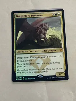 MTG FOIL Dragonlord Dromoka Dragons of Tarkir Magic the Gathering - Image 1