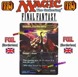 MTG Death's Shadow - Diabolos, Guardian Force BORDERLESS FOIL FINAL FANTASY ENG - Image 1