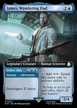 James, Wandering Dad Extended Art Foil - PIP 0375 - NM - MTG Magic - Image 1