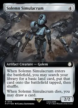 Solemn Simulacrum Extended Art Surge Foil - PIP 1014 - NM - MTG Magic - Image 1