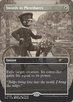 Swords to Plowshares Borderless - SLP 0020 - NM - MTG Magic - Image 1