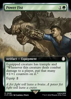 Power Fist Extended Art Surge Foil - PIP 0928 - NM - MTG Magic - Image 1