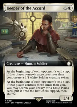 Keeper of the Accord Extended Art Foil - PIP 0451 - NM - MTG Magic - Image 1