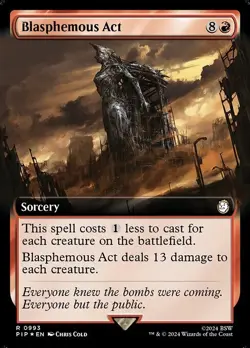 Blasphemous Act Extended Art Surge Foil - PIP 0993 - NM - MTG Magic - Image 1