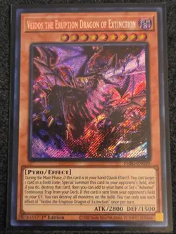 Yu-Gi-Oh! Veidos the Eruption Dragon of Extinction PHNI-EN090 Secret Rare NM - Image 1