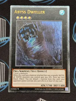 Yugioh Abyss Dweller OP13-EN002 Ultimate Rare EU PRINT LP - Image 1