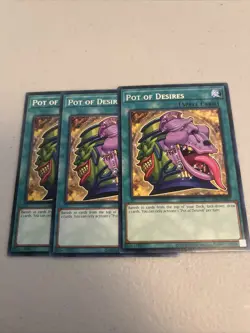 3x Yugioh Pot of Desires TOCH-EN057 Rare Playset NM ~ Fast Shipping! - Image 1
