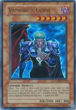 Yugioh! LP Vampire's Curse - PTDN-EN090 - Ultra Rare - Unlimited Edition Lightly - Image 1