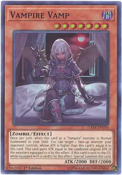 Yu-Gi-Oh Card - DASA-EN050 - VAMPIRE VAMP (super rare holo) - NM/Mint - Image 1