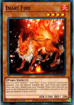Inari Fire SDCH-EN009 Yu-Gi-Oh! Light PLay 1st Edition - Image 1
