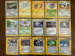 (15) Pokemon Cards Lot Vtg Non Holo E Reader 2003 2002 skyridge expedition Tcg - Image 1