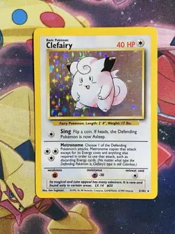 Clefairy - 5/102 - Pokemon Base Set Unlimited Holo Rare Card WOTC LP - Image 1
