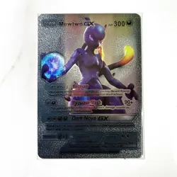 Pokemon Mewtwo GX Silver Foil Holo Textured Fan Art Card Nintendo - Image 1