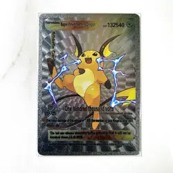 Pokemon Super Fire Raichu Silver Foil Holo Textured Fan Art Card Nintendo - Image 1