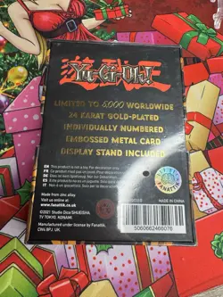Yu-Gi-Oh! Summoned Skull 24 Karat Gold Plated Card Limited Edition - Image 4