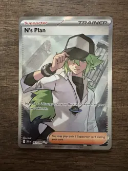 N's Plan 163/086 Full Art Pokemon Black Bolt TCG Card - Near Mint - Image 1