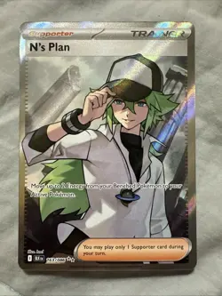 N's Plan 163/086 Full Art Pokemon Black Bolt TCG Card - Near Mint - Image 1