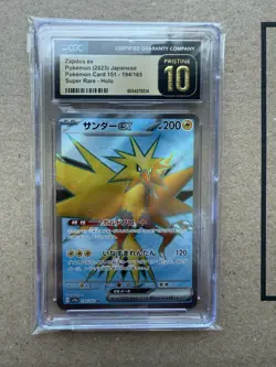 CGC Pristine 10 Zapdos ex 2023 Japanese 151 194/165 Super Rare Pokemon Card - Image 1