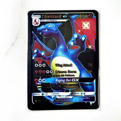 Pokemon Charizard EX Black Foil Holo Textured Fan Art Card Nintendo - Image 1