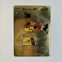 Mimikyu Ex Gold Foil Fan Art Hp350 NM Pokemon Card Holo Shiny - Image 1