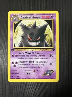 Pokemon Sabrina's Gengar 1st Edition LP Card Gym Challenge #29/132 Rare - Image 3