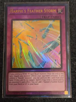 Harpie's Feather Storm RA01-EN073 Prismatic Ultimate Rare Yugioh Card NM - Image 1