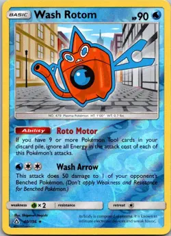 Pokemon Ultra Prism Wash Rotom Reverse Holo 40/156 - Image 1