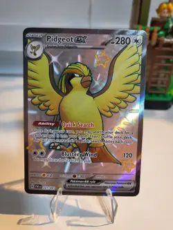 Pidgeot ex 221/091 - SV: Paldean Fates (PAF) Shiny Rare Pokemon TCG NM - Image 1