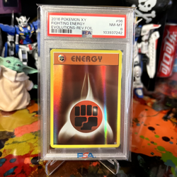 2016 Pokemon XY Evolutions Fighting Energy #96 Reverse Foil PSA 8 - Image 1