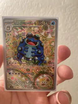 Pokemon Black Bolt Seismitoad English Illustration Card 105/086 Rare - Image 3